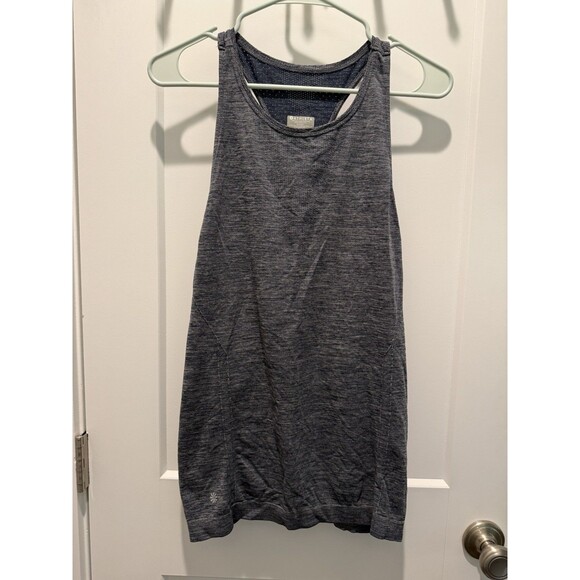 Athleta Reverb High Neck Tank Top Women’s Large L Chalkboard Racerback Athletic - Picture 2 of 5